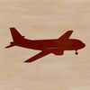 A stylized vector illustration of a commercial airplane, suitable for cutting machines and laser engraving.