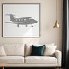 Vector graphic illustration of a commercial airplane in silhouette.