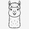 Beautiful South American Camelid Graphic An SVG vector graphic of an alpaca in a simple design format.