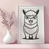 Free Alpaca Clip Art for Personal Use An illustration of a soft-furred South American camelid.