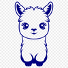 Adorable Domestic Alpaca Illustration An SVG graphic of a domesticated alpaca with a gentle expression.