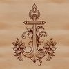Beautiful Anchor Illustration Free Download An ornate anchor design with nautical elements.