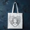 Winged Beauty SVG Design Illustrated angel design in vector format suitable for Cricut cutting machines and other digital craft tools.