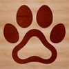 An SVG graphic featuring a detailed design of a dog's or cat's paw print, suitable for crafting and digital use.