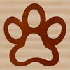 Vector Illustrations of Paw Prints Animal paw print design in vector format for crafting and digital use.