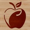 Delicious Fruit Illustration A vector graphic representation of a ripe apple, ideal for crafting designs with scalable dimensions.