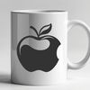 Free Vector Apple Graphic A simple vector graphic representation of a whole apple, suitable for digital design and cutting art projects.