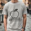 Free Educational Clip Art A digital illustration of a book with the apple logo, suitable for educational purposes.