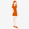 Minimalist Girl Character SVG Illustration An SVG image representation of a girl character in a minimalist design style.