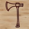 Chopping Block Icon A detailed illustration of a tool used for chopping or cutting wood, suitable for vector art designs.