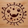 Microbial Cell Illustration in SVG Format Bacterial cell illustration in vector format, ideal for graphic design and crafting projects.