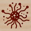 Detailed SVG Vector Art of a Single Bacterium Illustration of a single bacterial cell with detailed cellular structure.