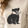 Vector graphic representation of a badger, suitable for clip art and digital design projects.
