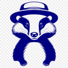 A stylized illustration of a badger, suitable for digital cutting machines and vector art design.