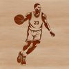 Line Drawing Basketball Icon A simple line drawing illustration of a basketball, suitable for use as clip art in various graphic design projects.