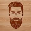 Stylized Beard Illustration Vector Art A stylized illustration of a man with a beard, suitable for use in graphic design projects.