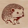 Whimsical Vector Hedgehog Design An intricately designed SVG image of a hedgehog, ideal for use with cutting machines or digital art programs.