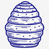 A digital illustration of a beehive, suitable for cutting machines and vector graphics design.