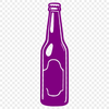 Frothy Fun Illustration A digital illustration of a beer bottle with a frothy head and a glass next to it.