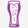 A frothy glass of beer A detailed illustration of a glass containing beer.