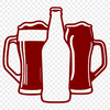Foamy Beer Graphic Design SVG illustration of a glass containing beer with foam head.