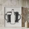 Beer Clip Art Graphic Design A digital illustration of a glass containing beer, suitable for various design projects.