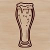 Frothy Delight Illustration A detailed illustration of a beer in a glass, suitable for vector art and graphic design projects.