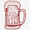 Free Glassware SVG Graphics A stylized illustration of a beer glass filled with a refreshing beverage, suitable for vector graphics design.