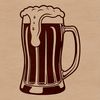Transparent Beer Glass Vector A transparent outline of a glass filled with beer, suitable for digital design projects.