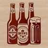 Beautiful Bottle Design Illustrated beer bottle with a frothy head on top.