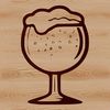 Glass and Beer Design Element A stylized illustration of a glass filled with beer, suitable for vector graphics and design projects.