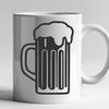 SVG Beer Artwork A stylized illustration of a beer glass filled with a frothy head.
