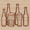 SVG Glass of Beer Illustration A 2D representation of a glass containing beer, suitable for digital design and crafting.