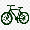 A detailed vector illustration of a bicycle in silhouette form, designed for cutting machines like Cricut and laser cutters.
