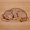 A sleek and powerful big cat, the jaguar, depicted in a detailed vector illustration.