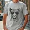 Big Cat Style A stylized illustration of a jaguar wearing sunglasses in various formats.