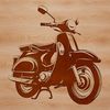 Motorcycle illustration in a vector format.