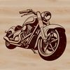 A detailed motorcycle illustration in vector format.