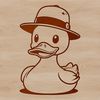 Simple Duck Vector Graphic A digital illustration of a white duck standing on water, designed as a vector graphic suitable for various applications.