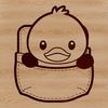 A detailed vector illustration of a duck in various poses and orientations.