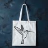 Colorful Bird Silhouette Design A colorful illustration of a hummingbird in flight, rendered as a scalable vector graphic.