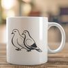 Delicate Dove Illustration in SVG A detailed illustration of a dove with clean lines and minimal details.