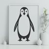 Cute Penguin Graphic Asset A digital rendering of a single penguin, suitable for editing or printing as a graphic asset.