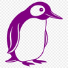 An SVG vector graphic of a penguin bird in simple design style.