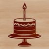 Birthday Treat SVG Illustration A vector graphic representation of a festive birthday dessert.