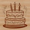 Edible Art Design Vector A vector graphic representation of a classic birthday dessert.