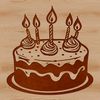 A colorful birthday cake with candles, perfect for personal celebrations or special occasions.