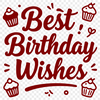 Vector illustration of a Happy Birthday message with customizable layout.