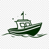 An outline of a sailboat with clean lines and smooth curves, suitable for digital design projects.