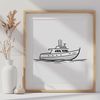 Boat Clip Art Illustration A high-quality SVG file illustration of a boat, suitable for digital design and cutting machine applications.
